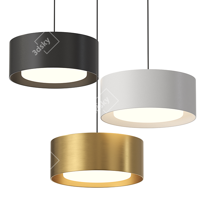 Sleek LED Pendant Lamp - Lampatron SIGGEN 3D model image 1