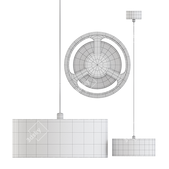 Sleek LED Pendant Lamp - Lampatron SIGGEN 3D model image 3