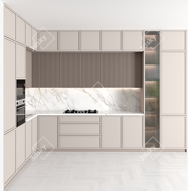 Modern Kitchen - Modular Design, High quality, Renders 3D model image 3