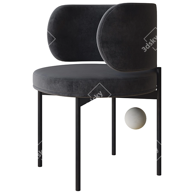 Elegant Akiko Chair 3D model image 1