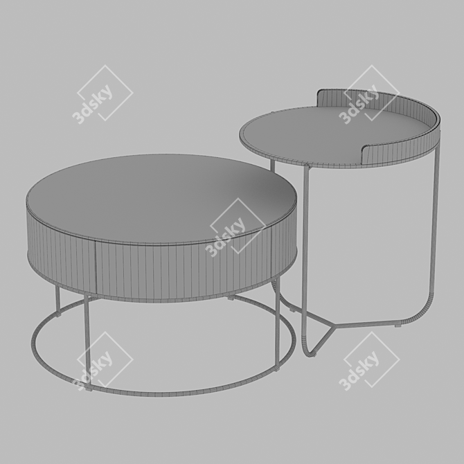 Modern Coffee Tables Set - ROOB LOOK 3D model image 4