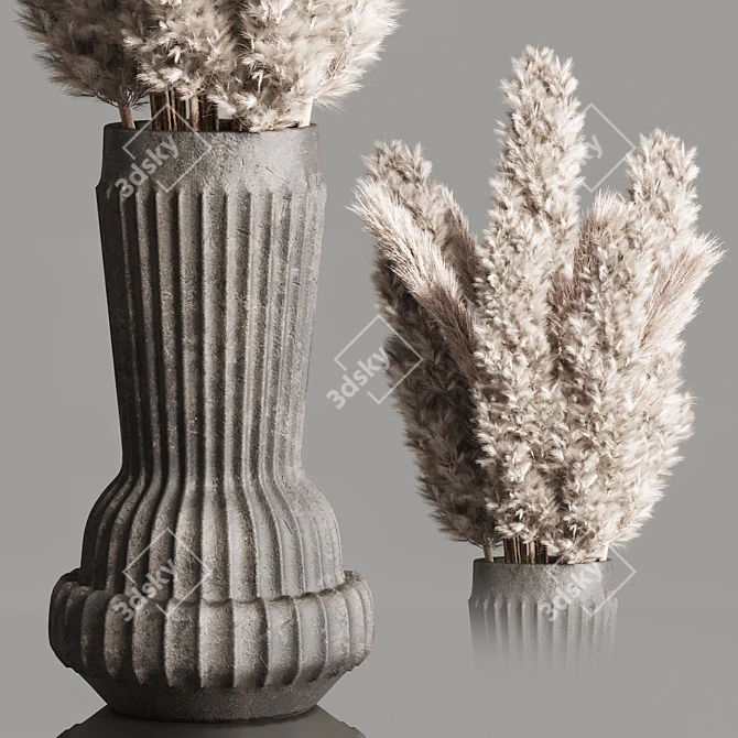 Pampas Dry Bouquet 16: Elegant Home Decor 3D model image 2