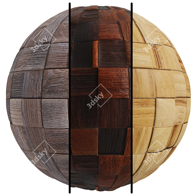 Premium Wood Panel Collection | 4K Seamless Design 3D model image 1