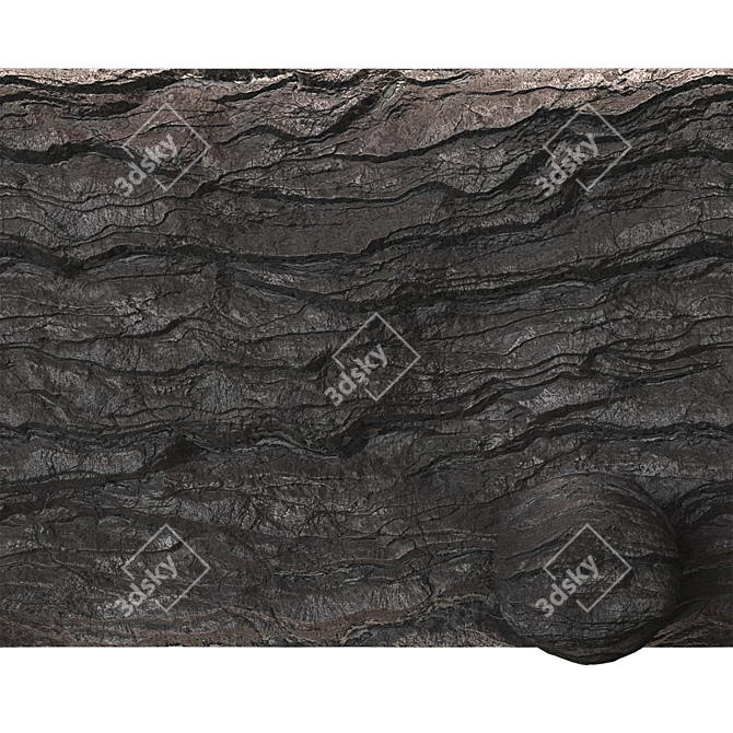 Rock Cliff Wall Textures Kit 3D model image 2