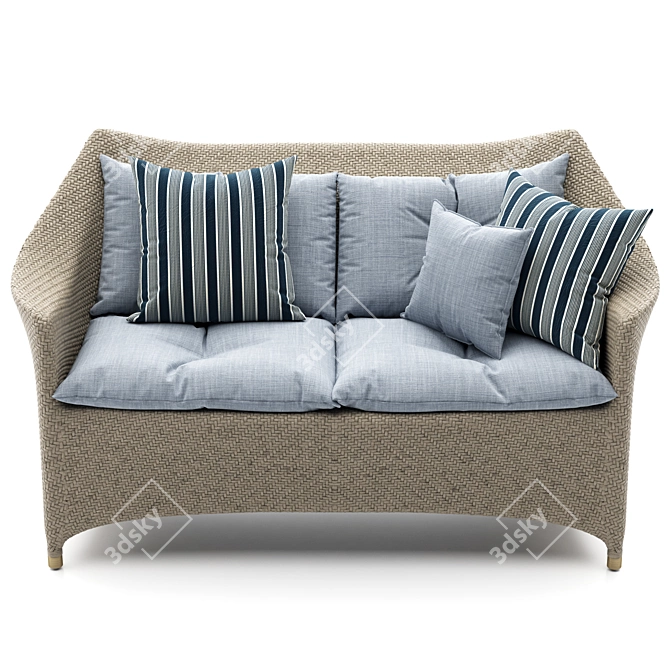 AMARI VITA 2-Seat Sofa: Sleek & Stylish 3D model image 3