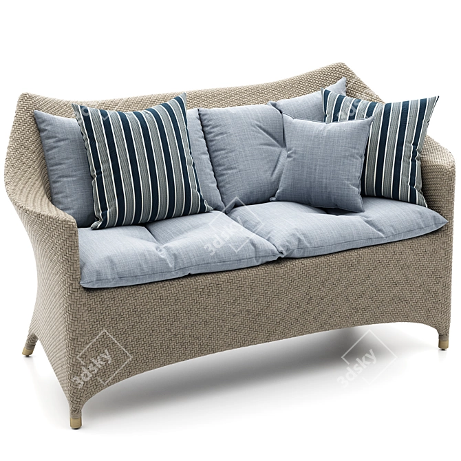 AMARI VITA 2-Seat Sofa: Sleek & Stylish 3D model image 5