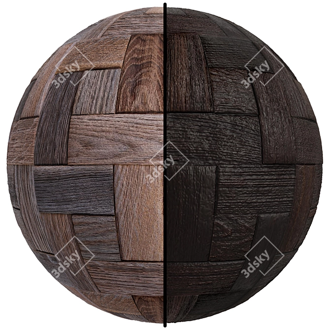 Seamless Wood Panel Covering 3D model image 1