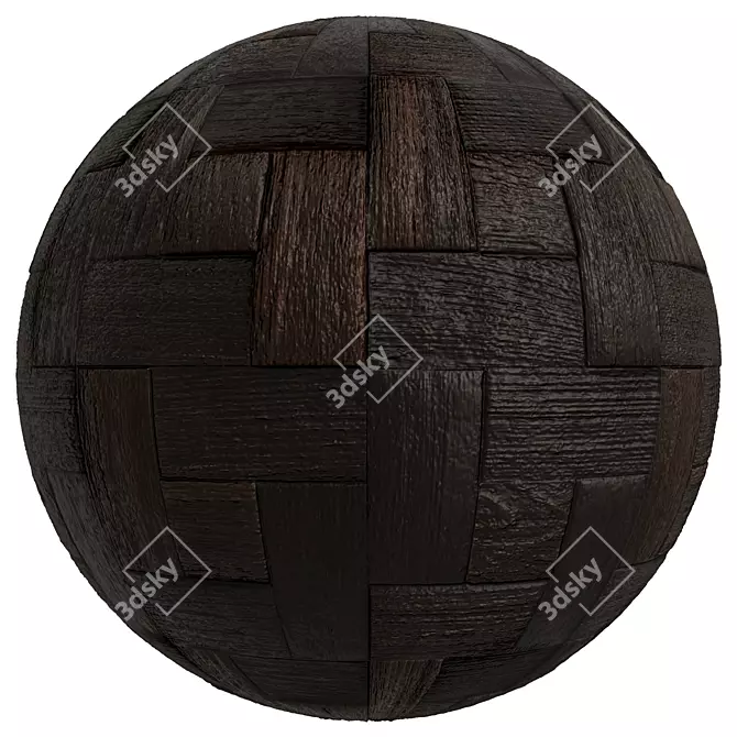 Seamless Wood Panel Covering 3D model image 2