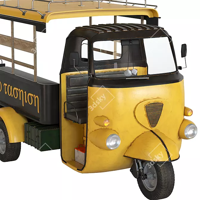 Eco-Ride Tuk-Tuk: Stylish & Efficient 3D model image 4