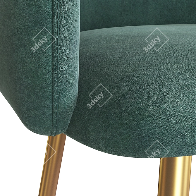 Title: Dagny Metal Grace Chair 3D model image 4