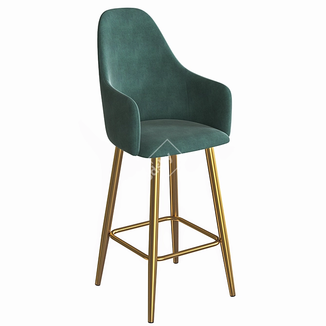 Dagny Bar Chair - Stylish and Comfortable 3D model image 1