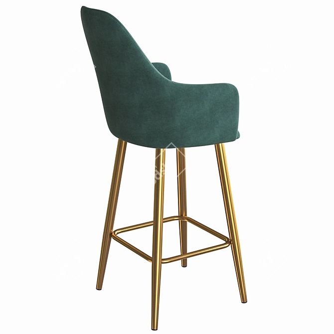 Dagny Bar Chair - Stylish and Comfortable 3D model image 2