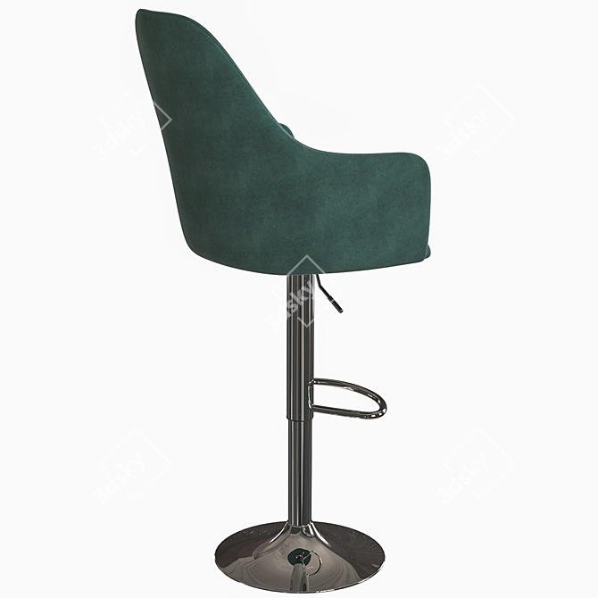 Dagny Chrome OM Chair 3D model image 2