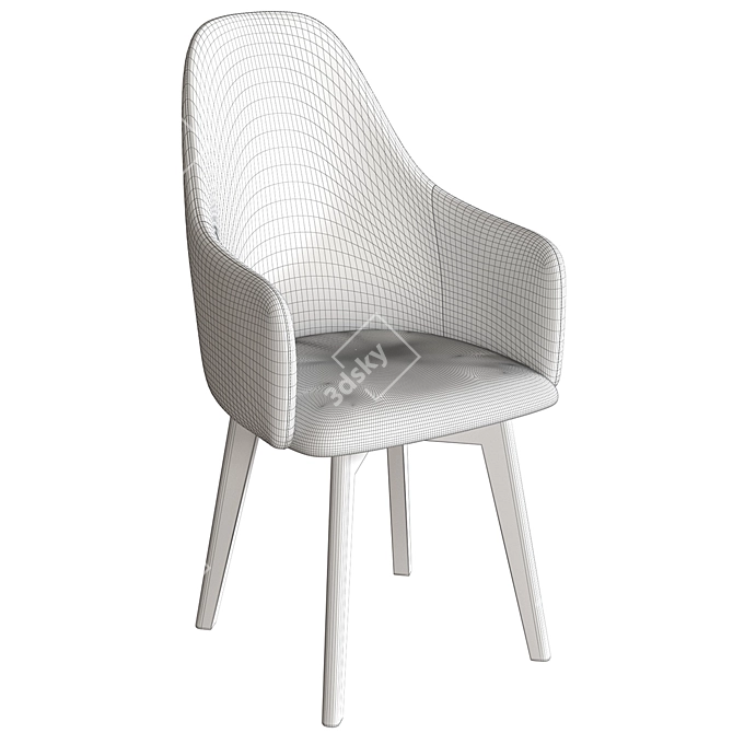 Dagny Compact Upholstered Chair 3D model image 5