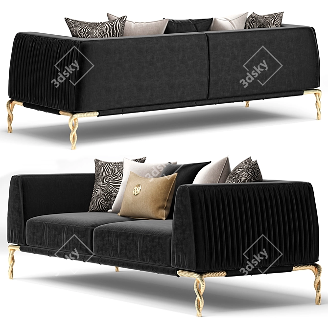 ANJE Majesty: Luxury Sofa for Elegant Living 3D model image 2