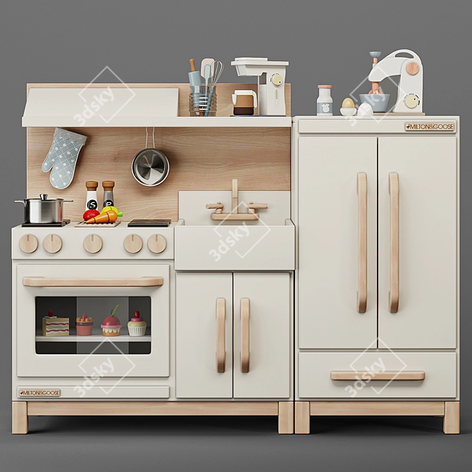 Milton & Goose Play Kitchen Set: Essential Toys for Little Chefs 3D model image 1