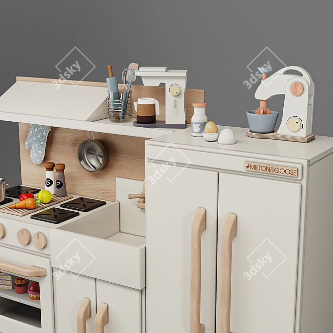 Milton & Goose Play Kitchen Set: Essential Toys for Little Chefs 3D model image 3