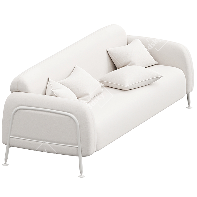 Mega Seater Sofa: Contemporary Comfort 3D model image 2