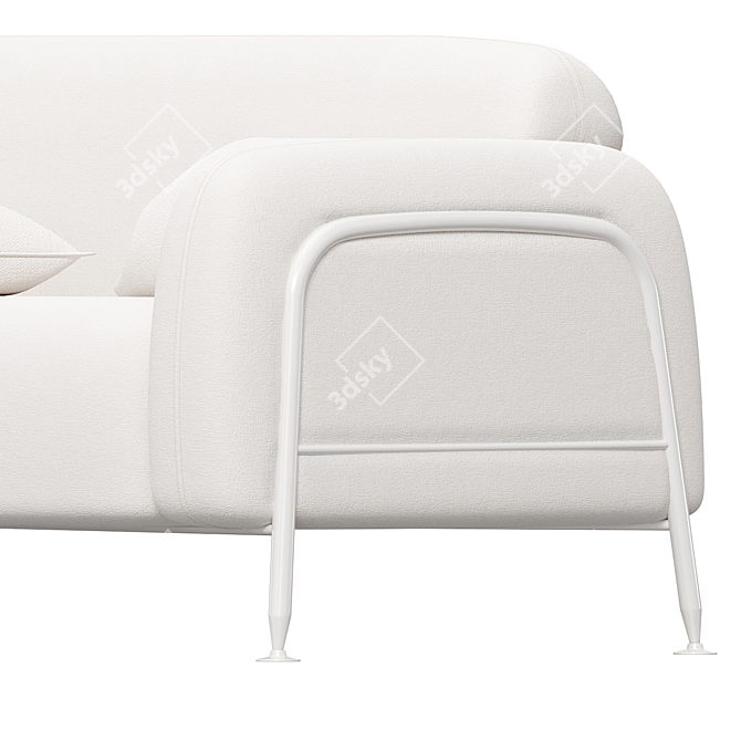 Mega Seater Sofa: Contemporary Comfort 3D model image 4