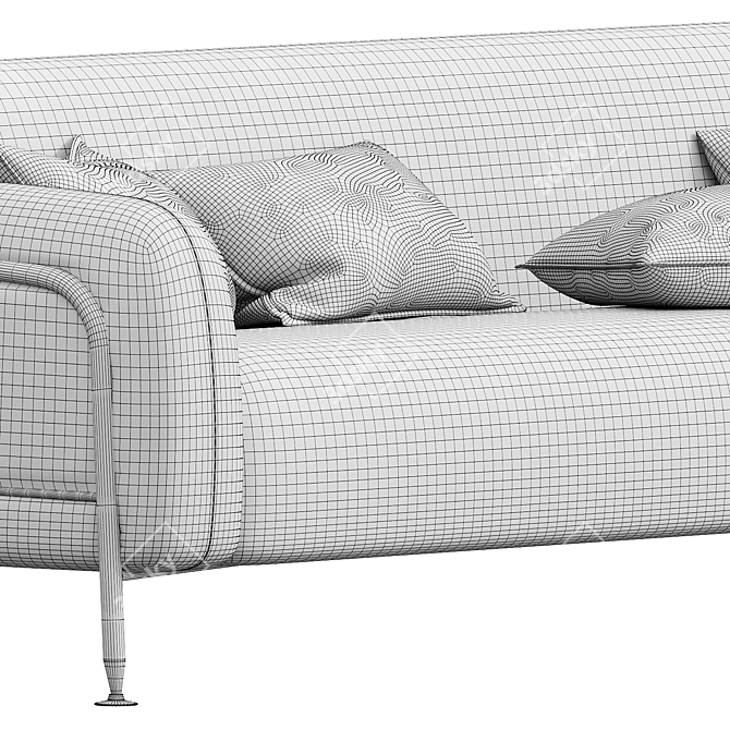 Mega Seater Sofa: Contemporary Comfort 3D model image 6
