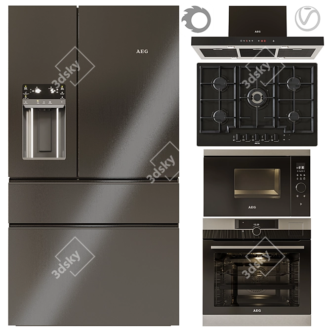 AEG_SET01: Efficient Home Appliance 3D model image 1