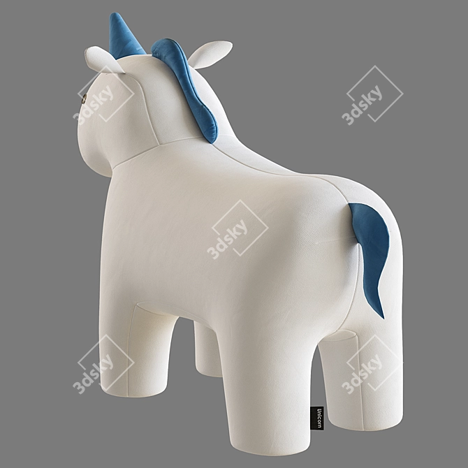 Magical Unicorn Pouf 3D model image 2