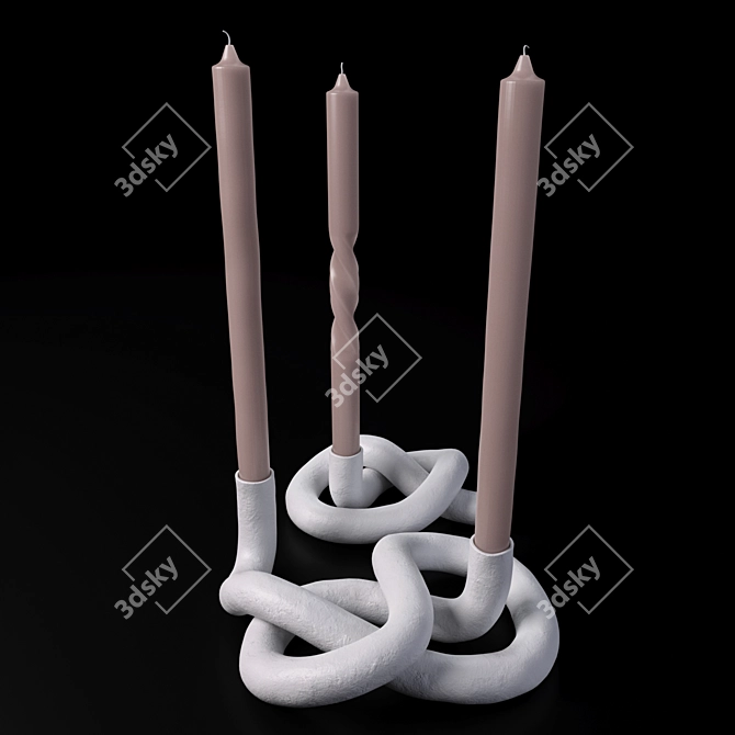 Elegant ASHA TAPER HOLDERS 3D model image 1