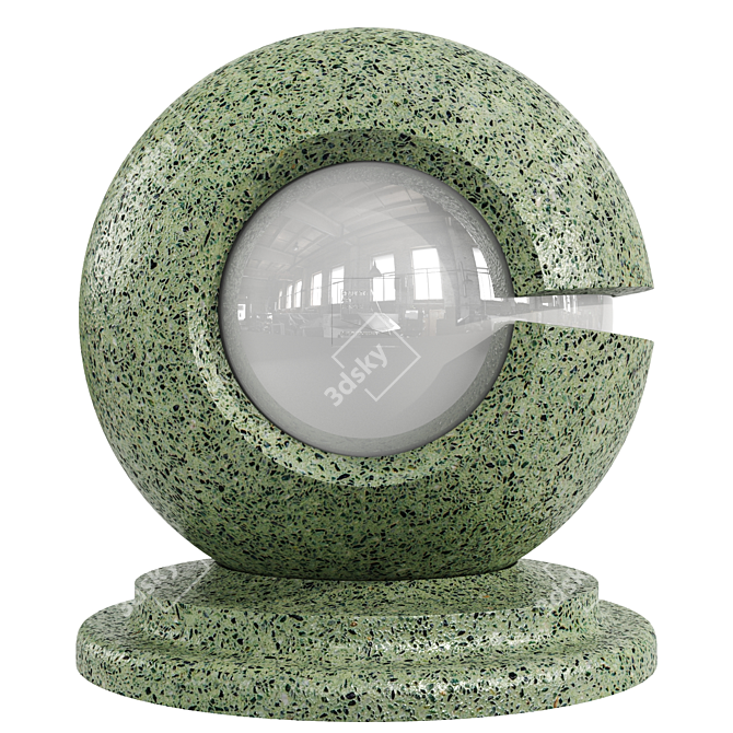 PBR Terrazzo Marble Texture Set 3D model image 3