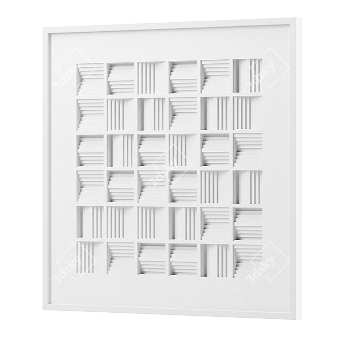 Abstract Paper Wall Decor 3D model image 3