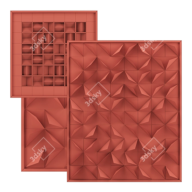 Abstract Paper Wall Decor 3D model image 4