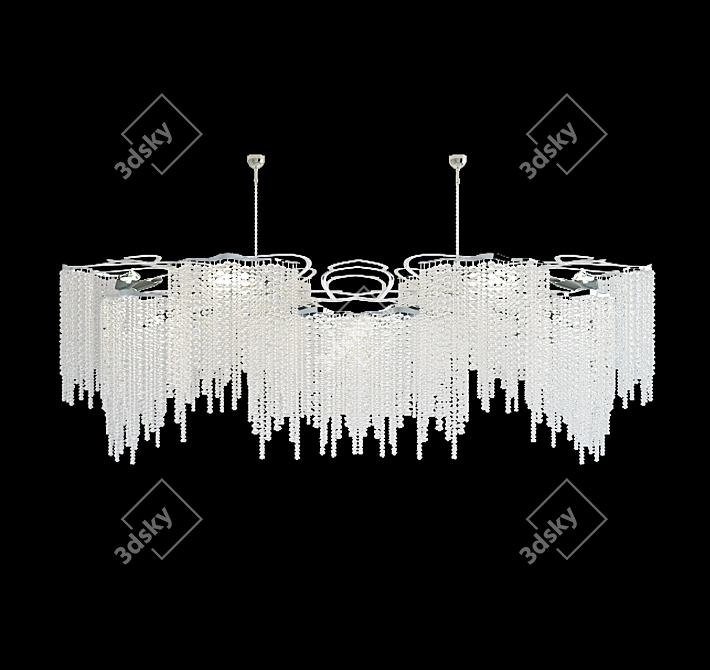 Elegant Crystal Light Fixture 3D model image 1