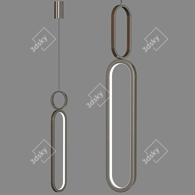 Modern Metal Corner Design 3D model image 1