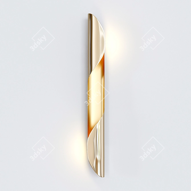 Elegant Torsade Wall Lamp 3D model image 1