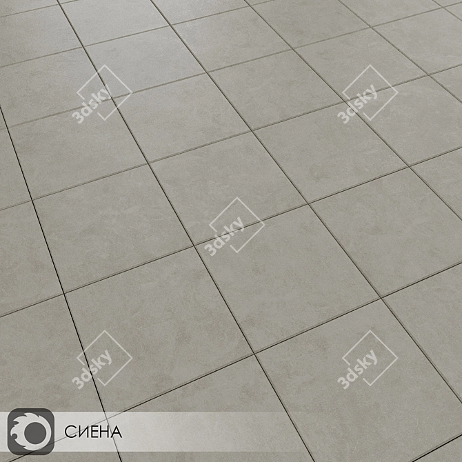 Sienna Matte Ceramic Tiles - 20x20 Format 3D model image 2