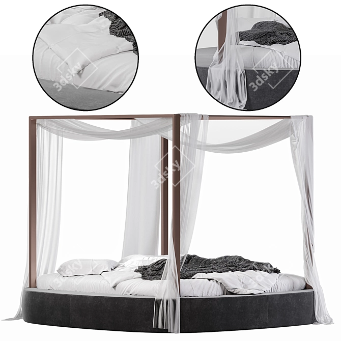 Twils Kira Canopy Bed 3D model image 1