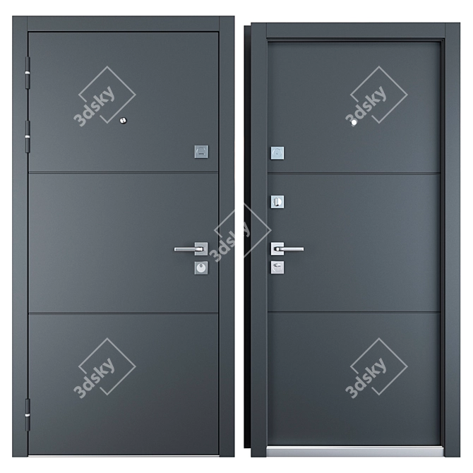 Gordon Favorit Entrance Metal Door: Secure and Stylish 3D model image 3