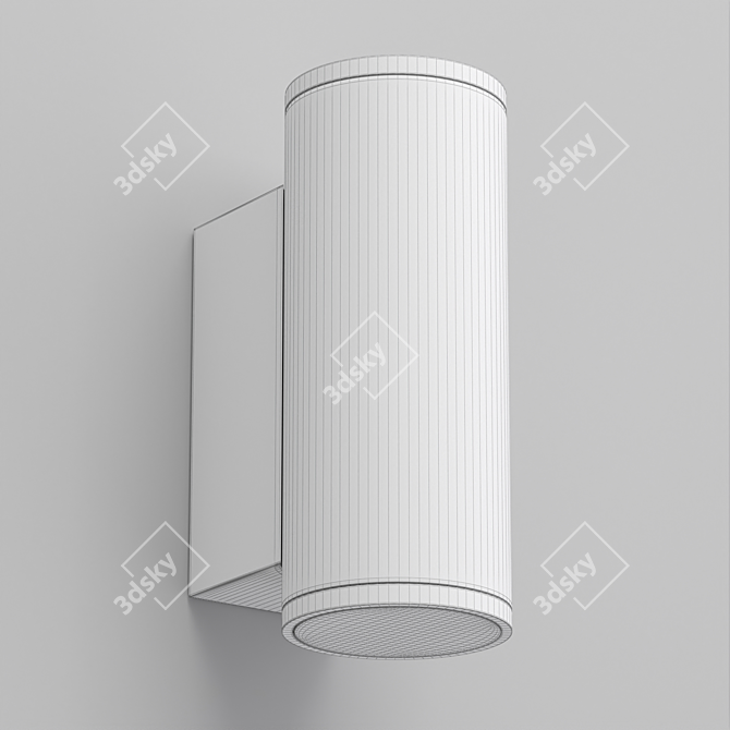 Dual-Sided Wall Luminaire for Stunning Facade Illumination 3D model image 3