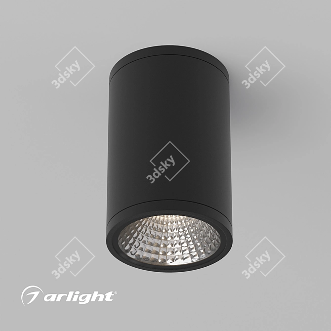 Title: FORMA-SURFACE-R90: Sleek 12W Ceiling Luminaire 3D model image 1