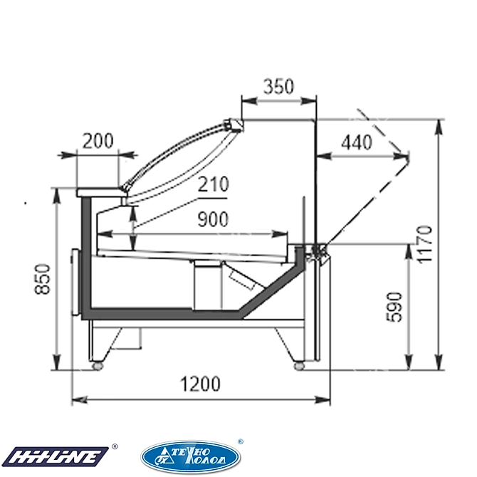 Missouri MC 120 Deli Display: Sleek & Functional 3D model image 2