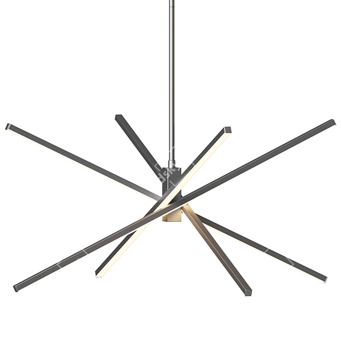 Modern Starburst Pendant Light 3D model image 3