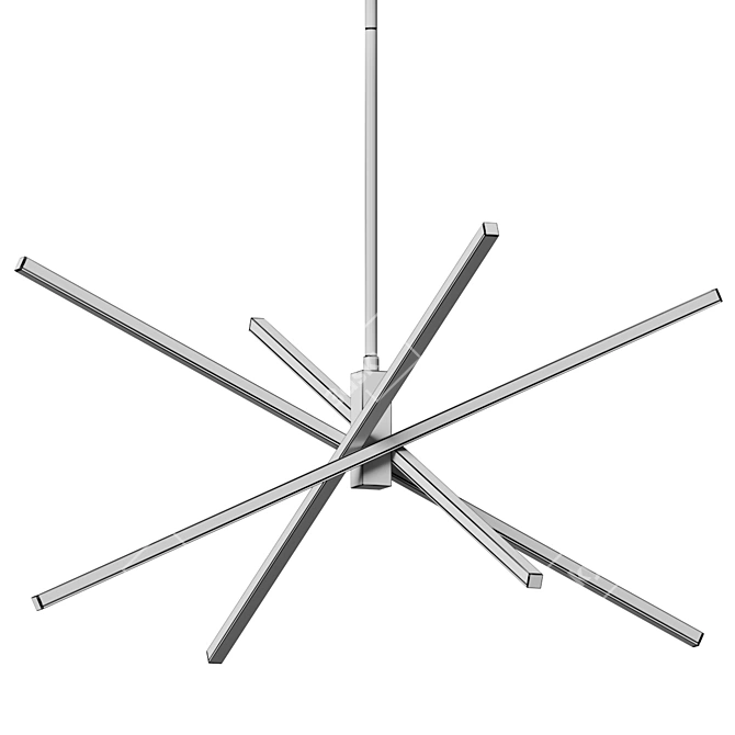 Modern Starburst Pendant Light 3D model image 6