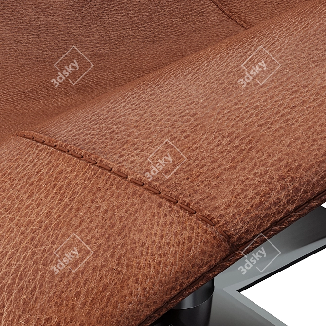 Luxury Italian Mart Leather Armchair 3D model image 5