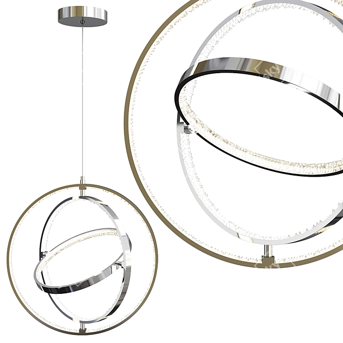 Eurosvet Tempus LED Pendant Light 3D model image 1