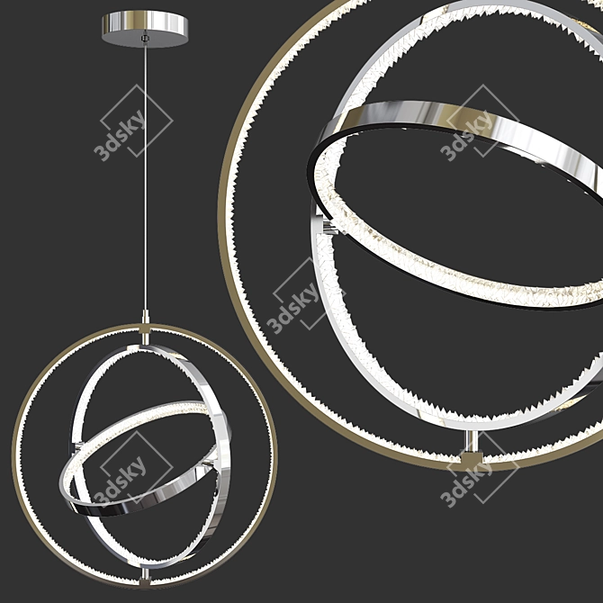 Eurosvet Tempus LED Pendant Light 3D model image 2