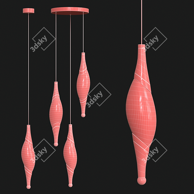 Modern 3D Max Design Lamp 3D model image 2