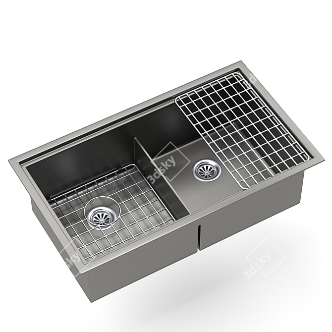 KRAUS Kwu112 Workstation Sink 3D model image 2