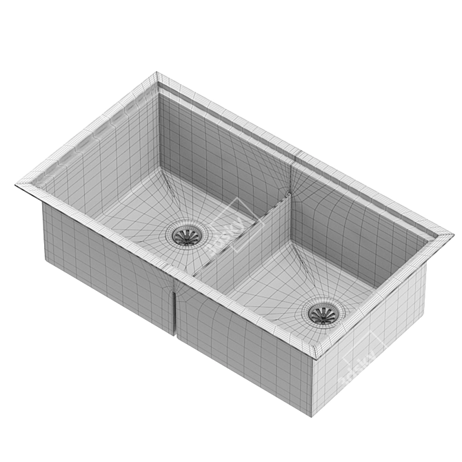 KRAUS Kwu112 Workstation Sink 3D model image 5