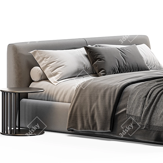 Nuvo Bed: Stylish Furniture for Modern Homes 3D model image 4