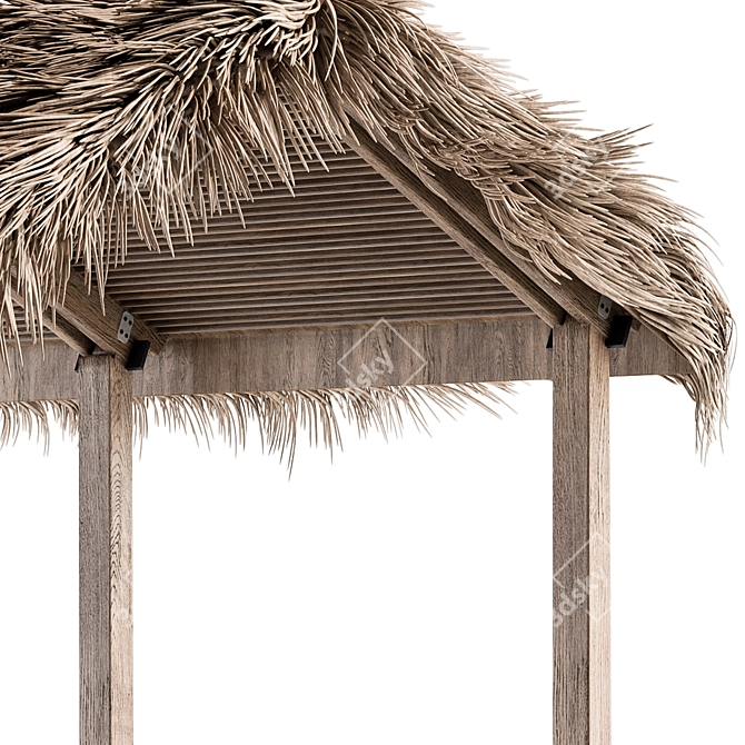 Tropical Paradise Thatch Umbrella 3D model image 2