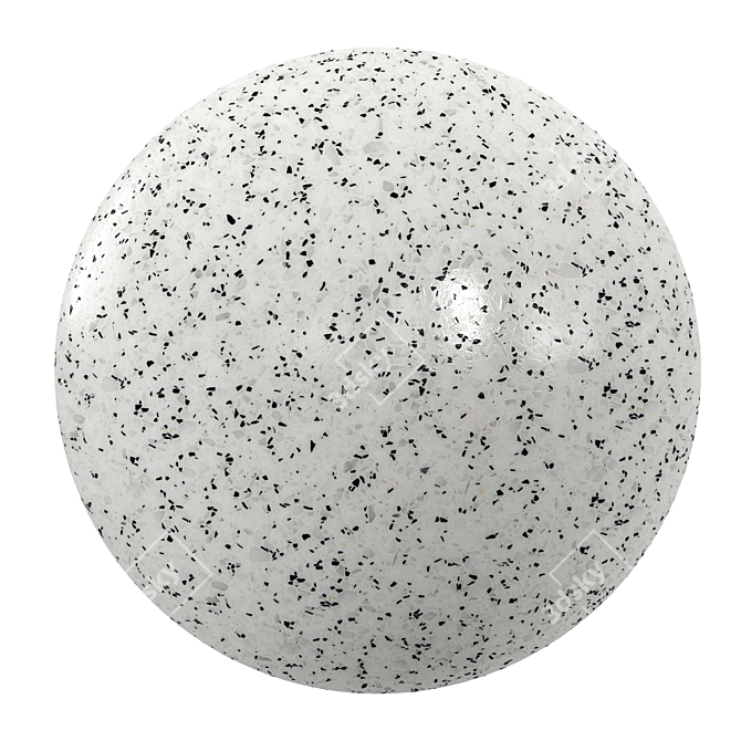 Vibrant Marble Terrazzo: PBR Seamless Material 3D model image 1